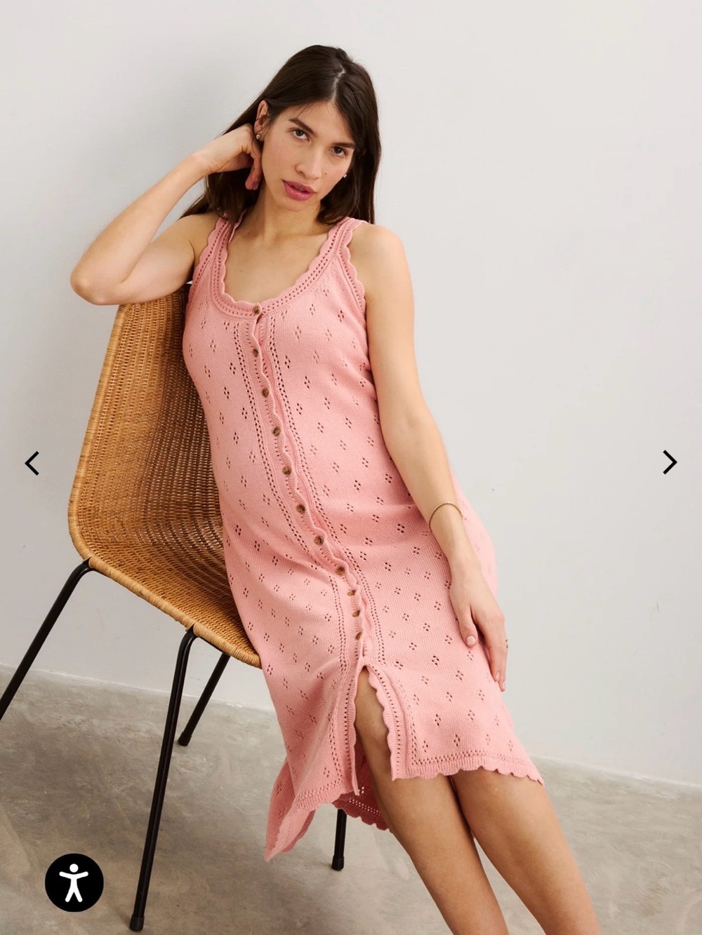 Hatch The Eloise Pointelle Nursing Tank Dress (size S) - Picture 4 of 5